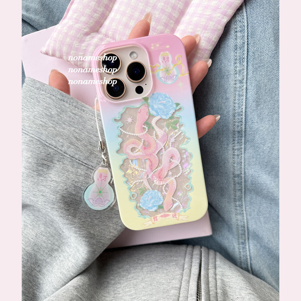 Rich Pink Snake Printed Phone Case