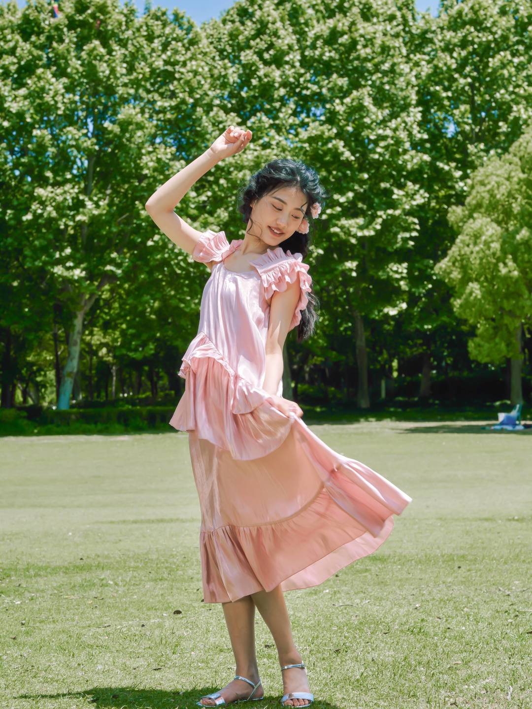 Rococo Ruffles Tiered Midi Dress | Dress | Three Fleas