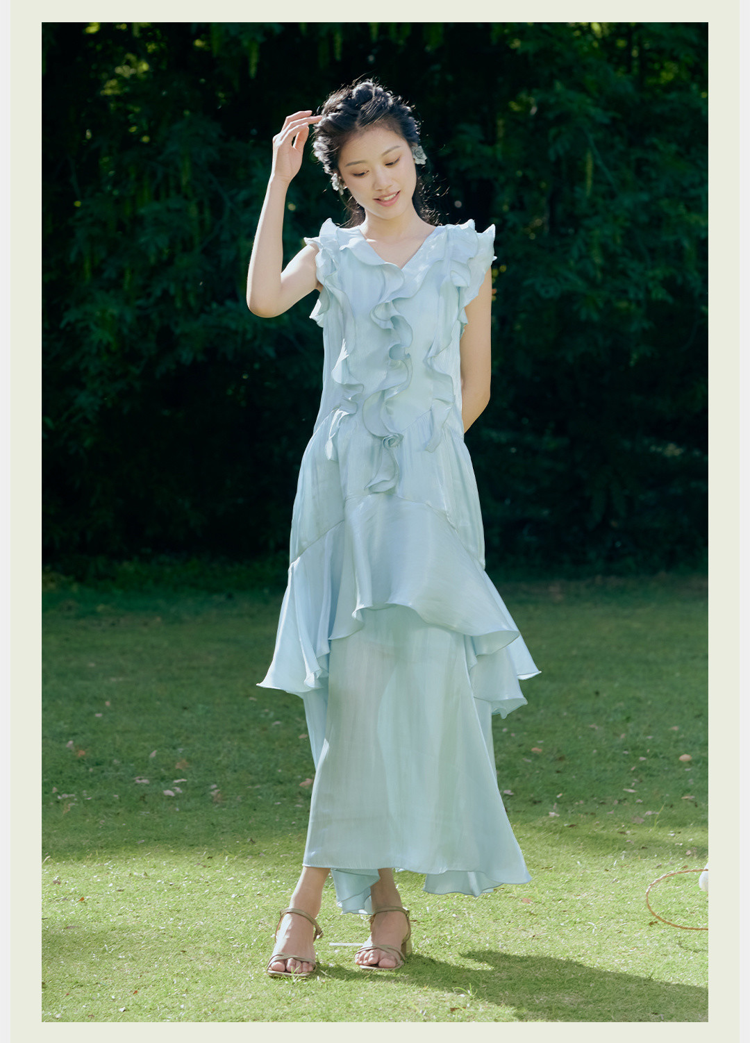 Ruffles Sleeveless Tiered Maxi Dress | Dress