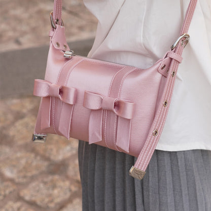 Satin Bow Design Clutch Bag