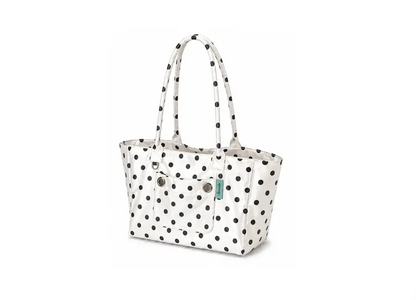Satin Polka Dot Oversized Shoulder Bag