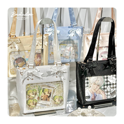 Satin Ribbon Bow Plaid Ita Bag | Bag | Three Fleas