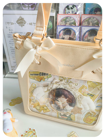 Satin Ribbon Bow Plaid Ita Bag | Bag | Three Fleas