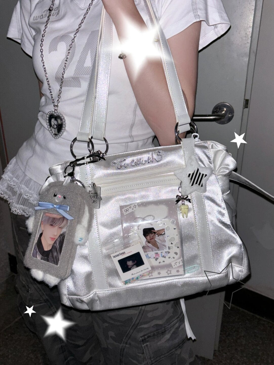 Satin Ribbon Shoulder Crossbody Ita Bag