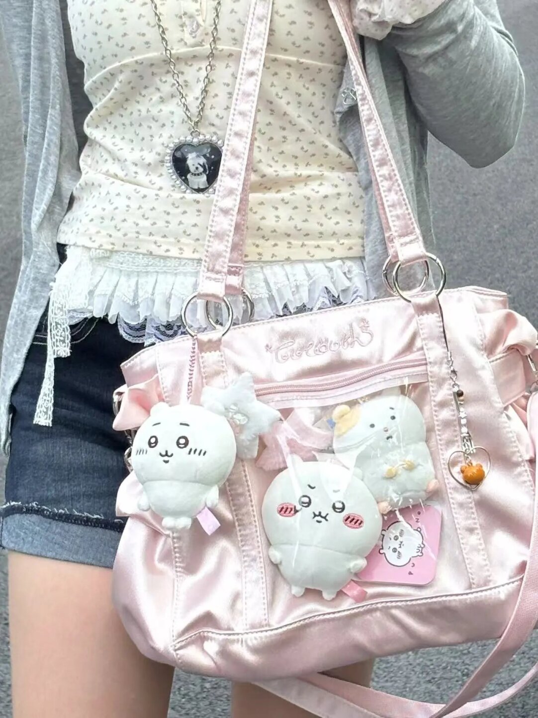 Satin Ribbon Shoulder Crossbody Ita Bag