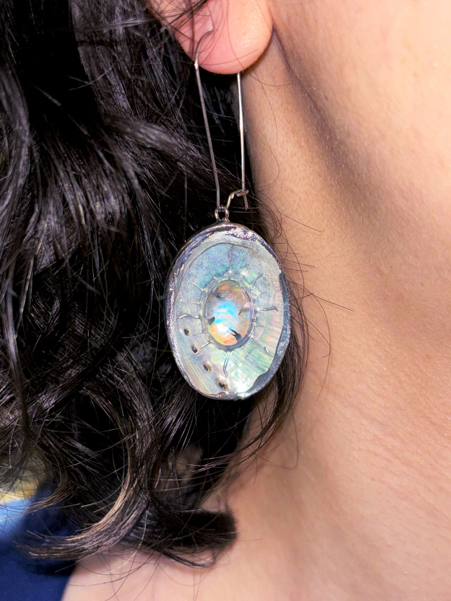 Scream From The Ocean Shell Earrings