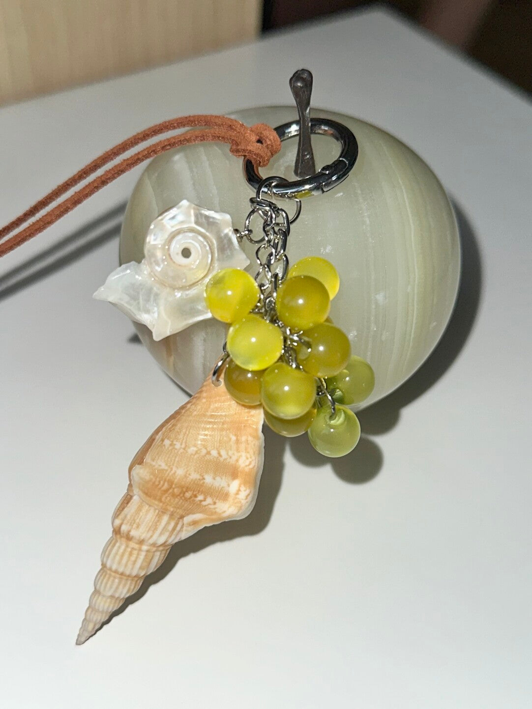 Sea Grape Conch Pendant Necklace