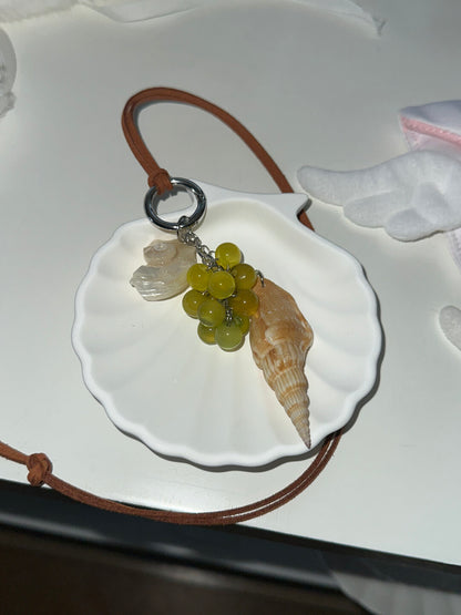 Sea Grape Conch Pendant Necklace
