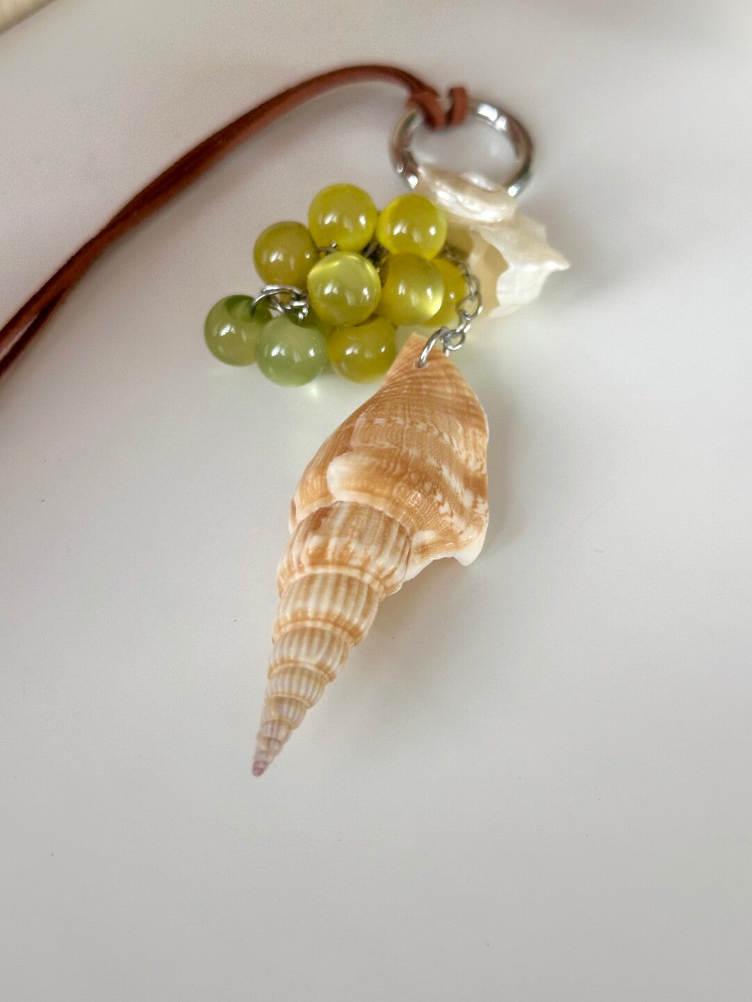 Sea Grape Conch Pendant Necklace