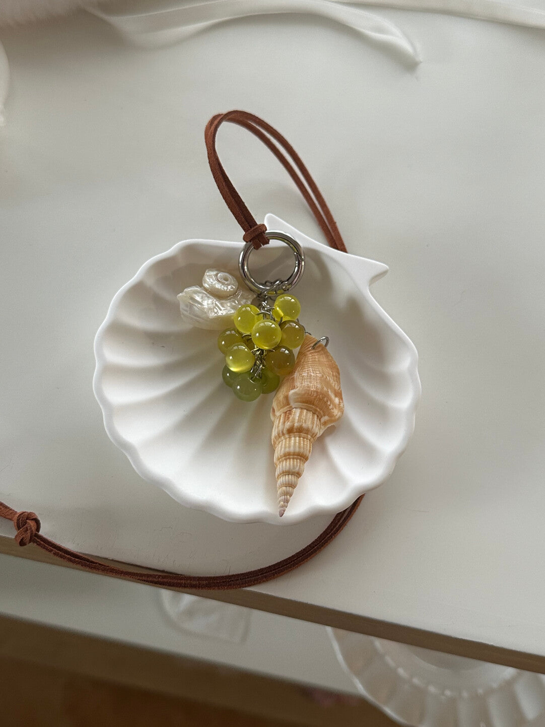 Sea Grape Conch Pendant Necklace