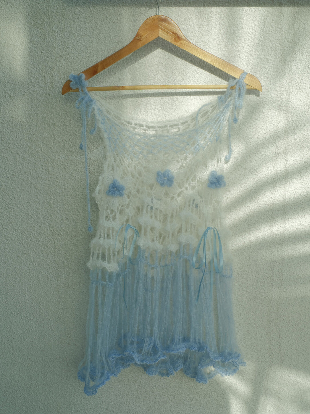 Sea Salt Soda Tie-Strap Floral Crochet Top