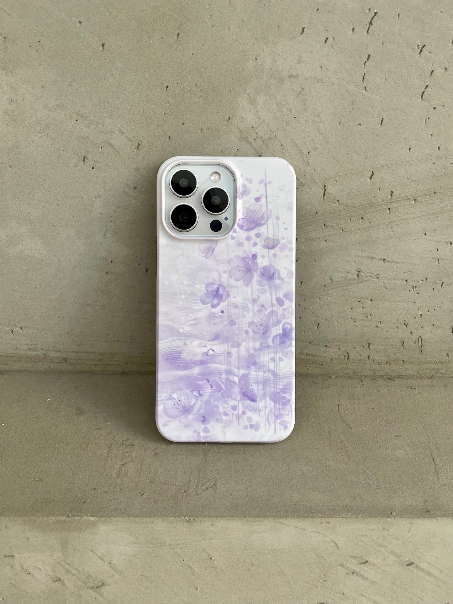 Sea of Purple Flowers Printed Phone Case