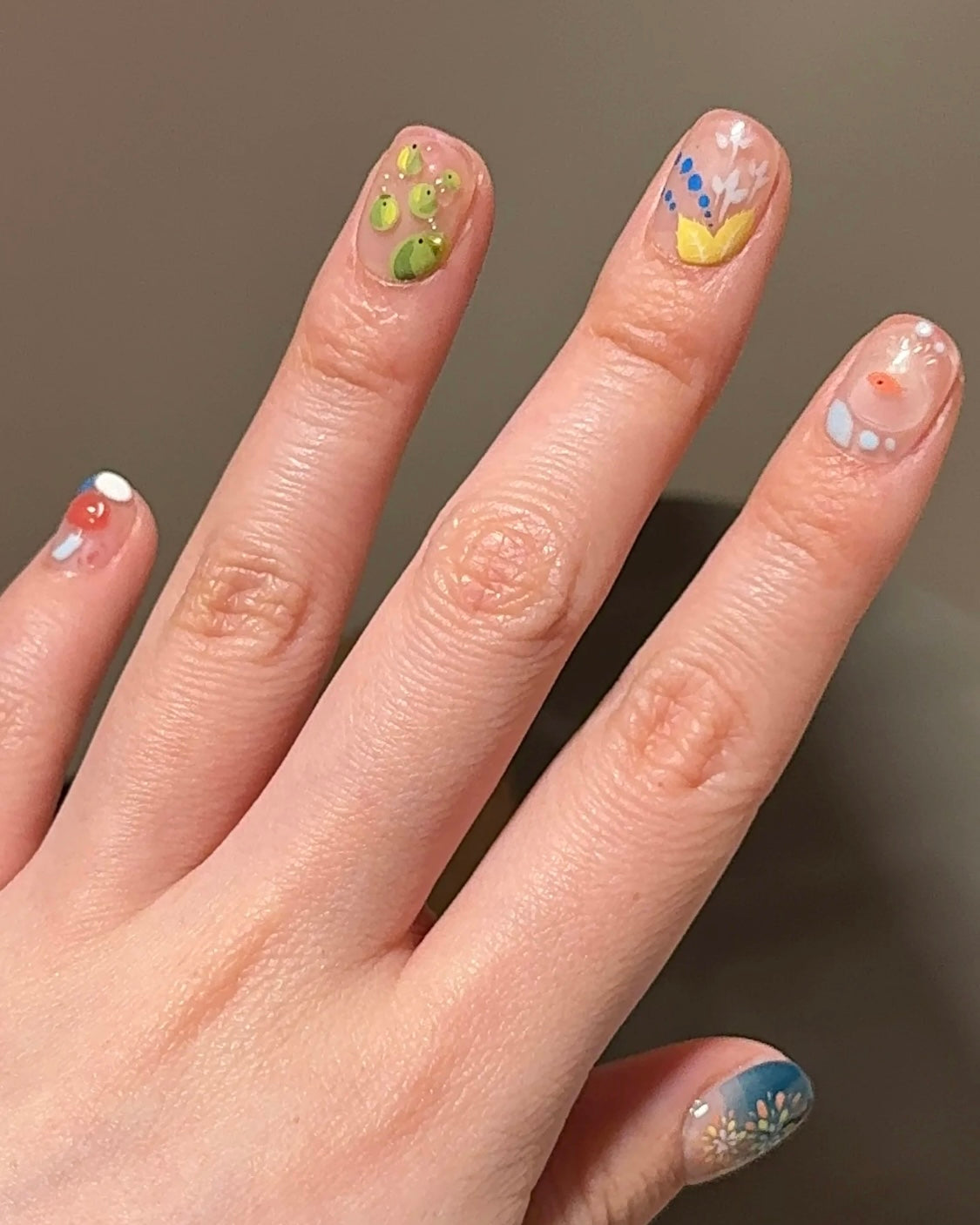 Seaside Fireworks Press On Nails Set