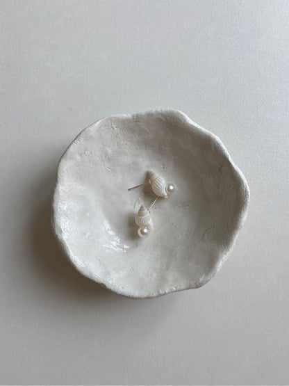 Seaside Freshwater Pearl Shell Studs