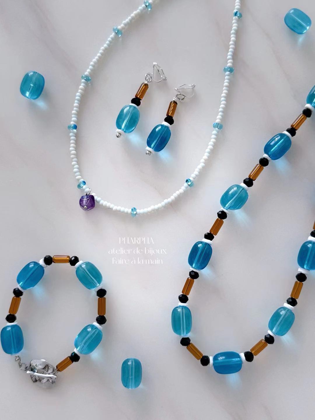 Seaside Rock Beaded Necklace