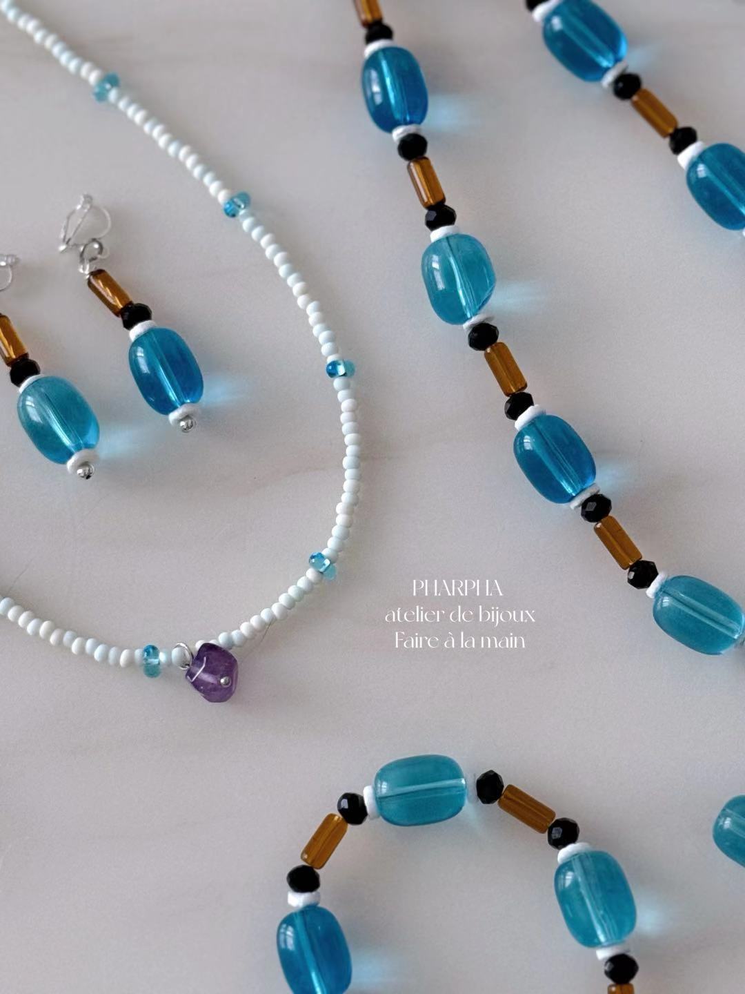 Seaside Rock Beaded Necklace