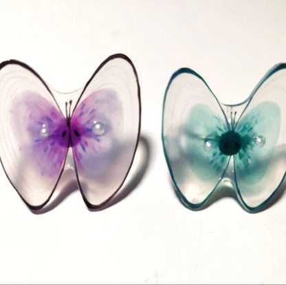 Shell Butterfly Shrink Plastic Ring