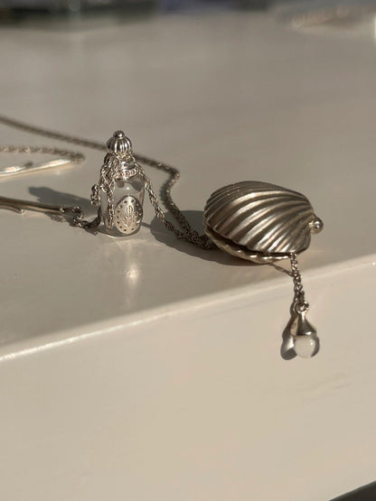 Shell Pearl Crystal Necklace