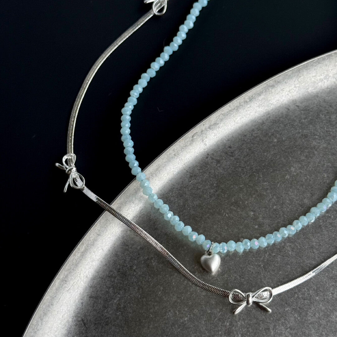 Bowknot Herringbone Chain Necklace