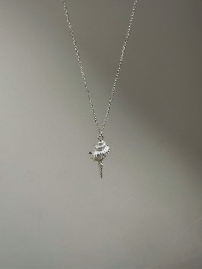 Silver Conch Necklace