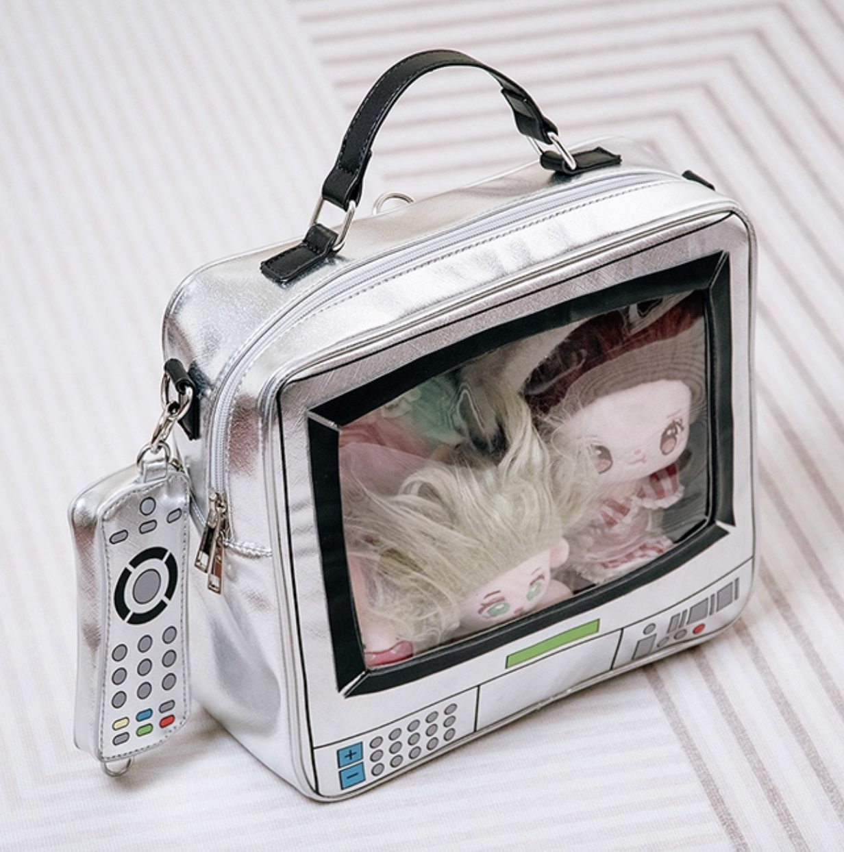 Silver Retro TV-Shaped Ita Bag