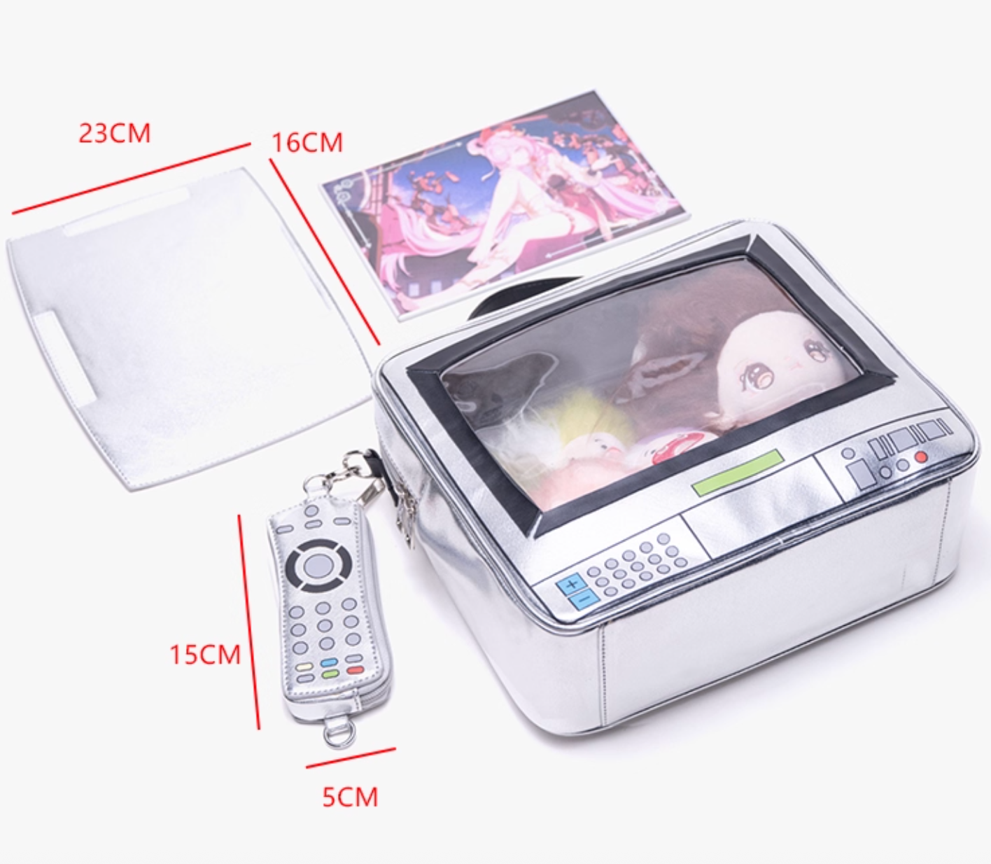 Silver Retro TV-Shaped Ita Bag