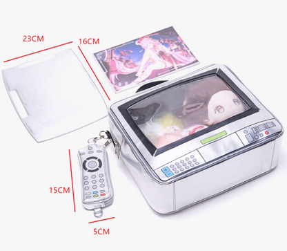 Silver Retro TV-Shaped Ita Bag