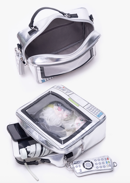 Silver Retro TV-Shaped Ita Bag