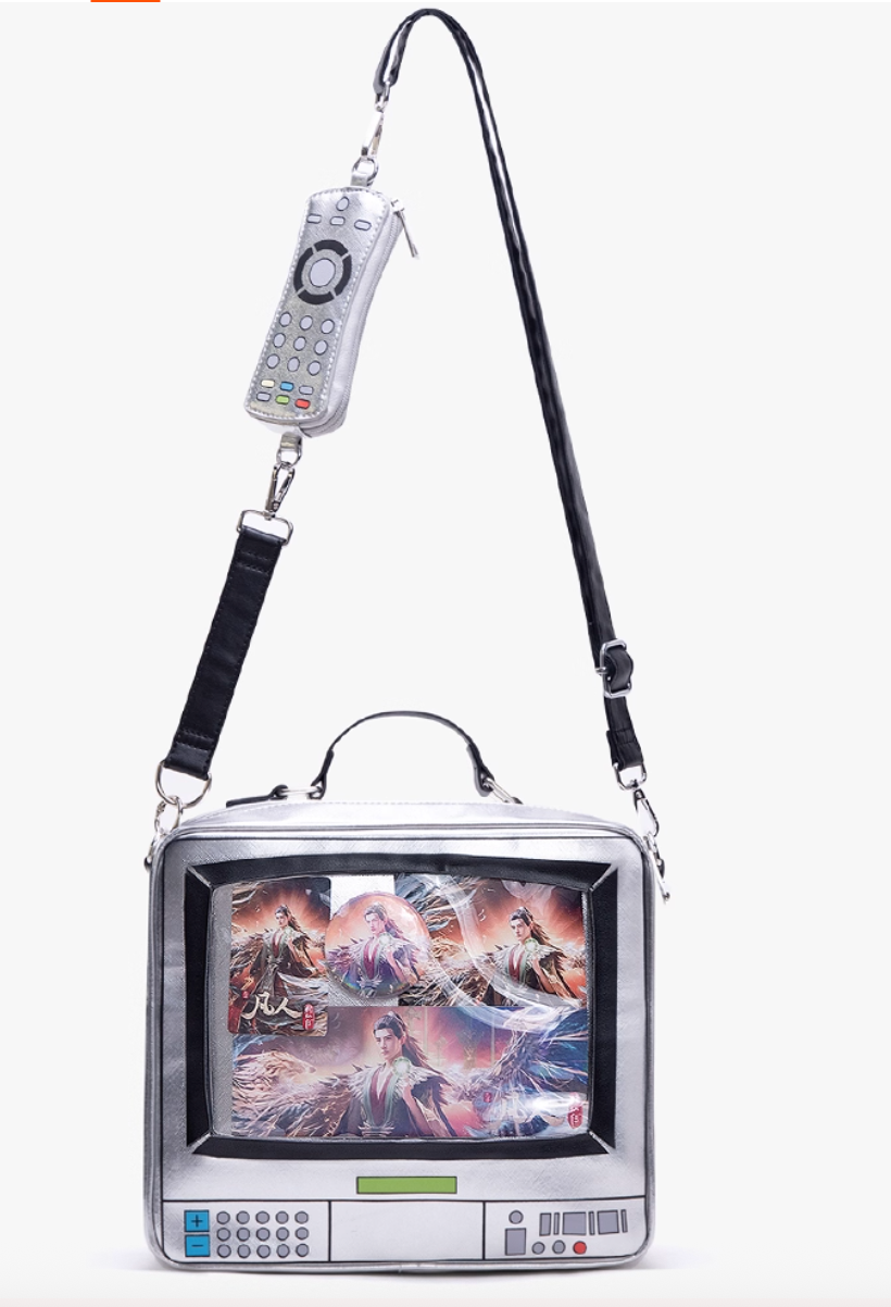 Silver Retro TV-Shaped Ita Bag