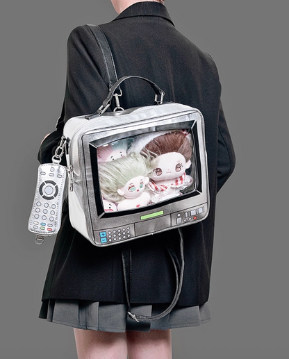 Silver Retro TV-Shaped Ita Bag