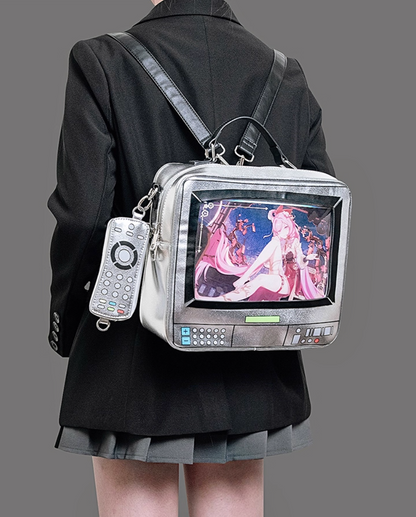 Silver Retro TV-Shaped Ita Bag