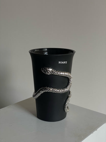 Silver Snake Black Stainless Steel Cup