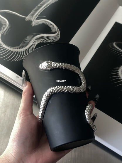 Silver Snake Black Stainless Steel Cup