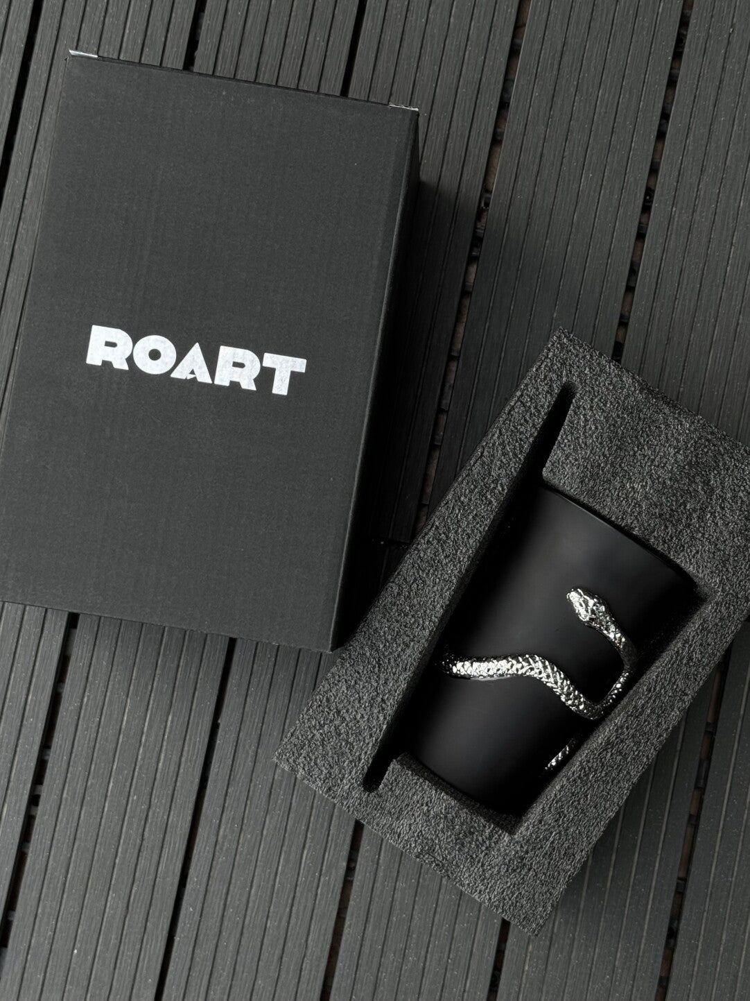 Silver Snake Black Stainless Steel Cup