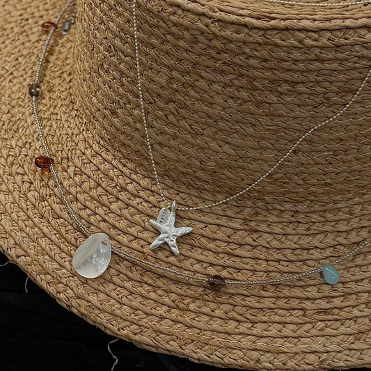 Starfish Shell Stacking Necklace