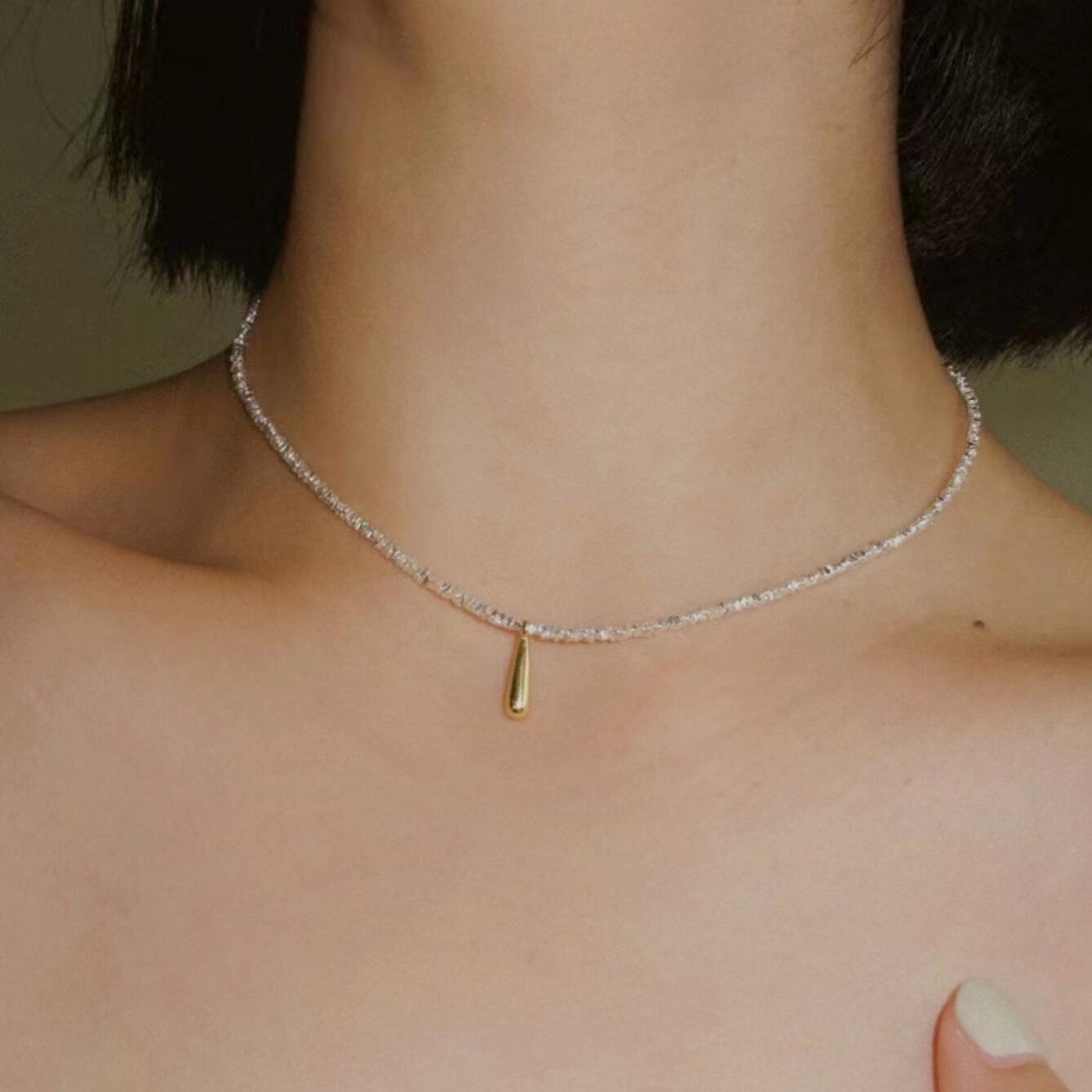 Silver Water Drop Necklace