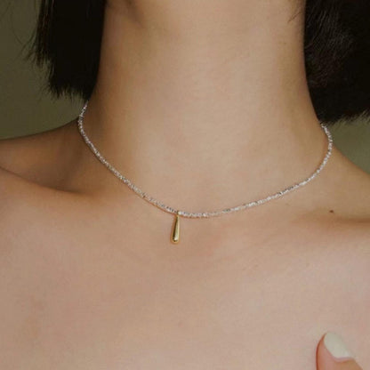 Silver Water Drop Necklace