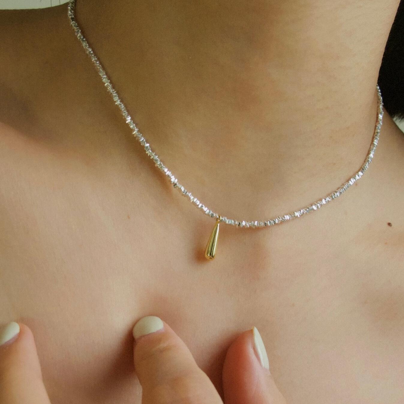 Silver Water Drop Necklace
