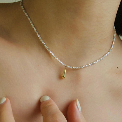 Silver Water Drop Necklace