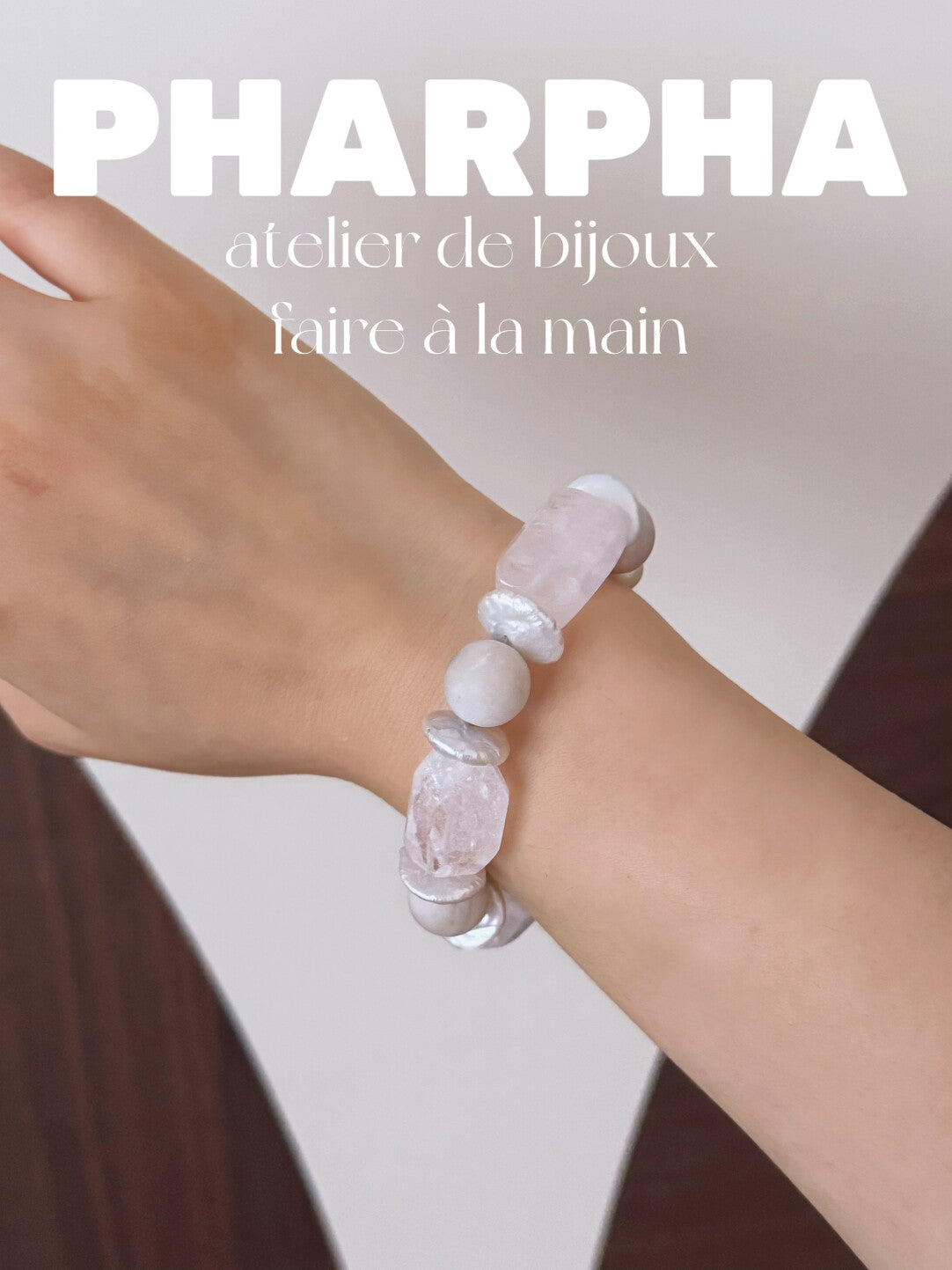 Silver White Crystal Pearl  Bracelet