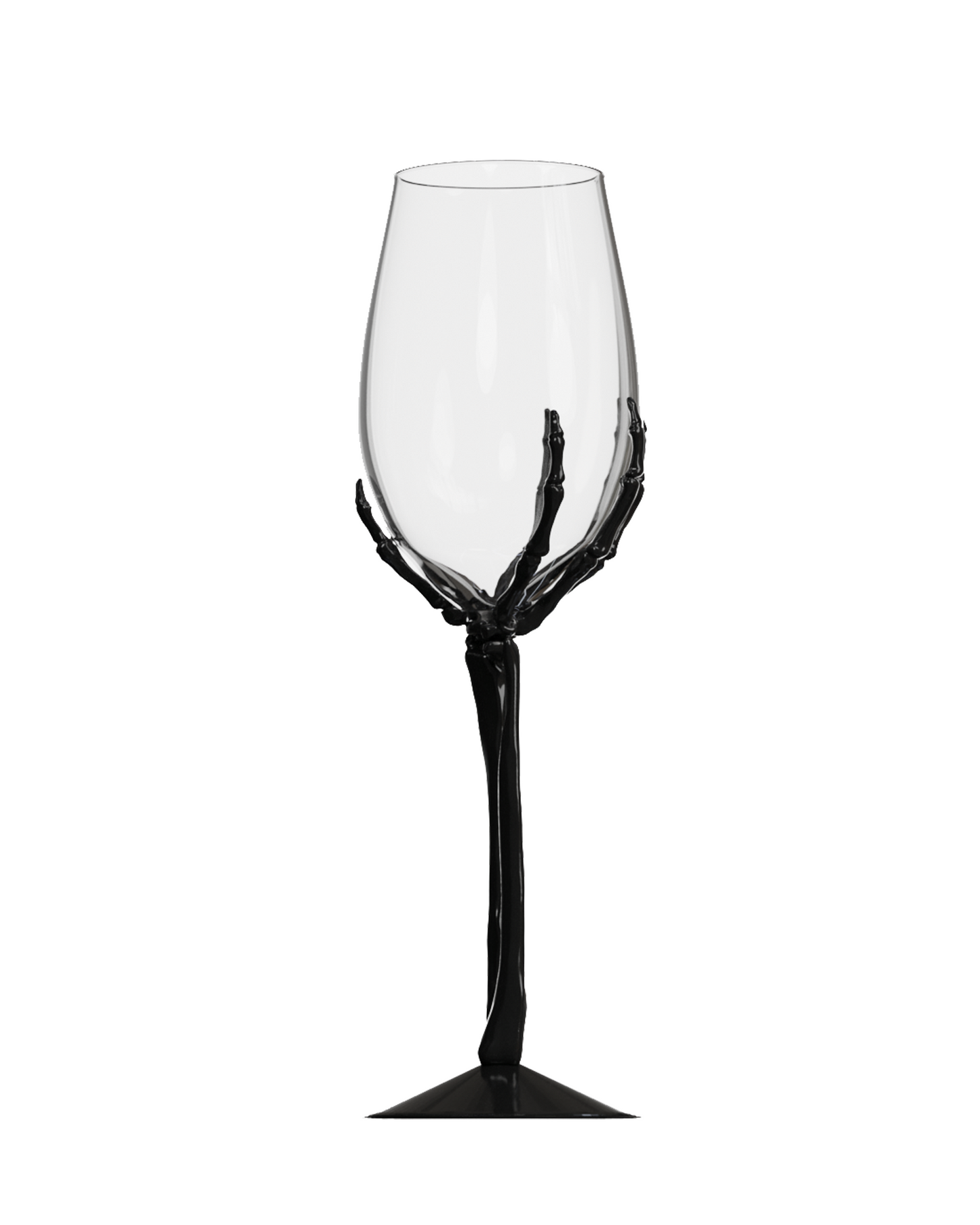Skeletal Hand Crystal Champagne Glass
