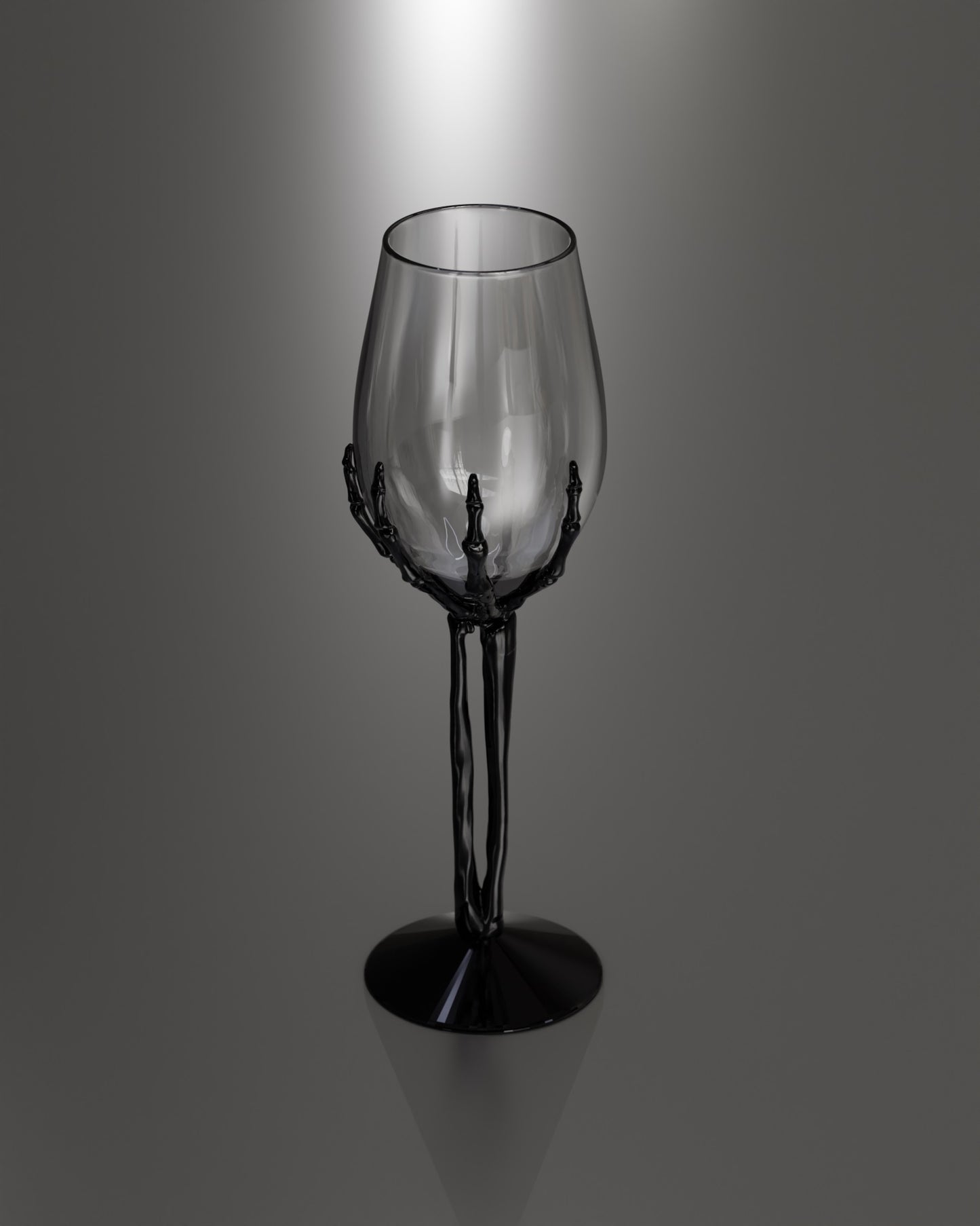 Skeletal Hand Crystal Champagne Glass