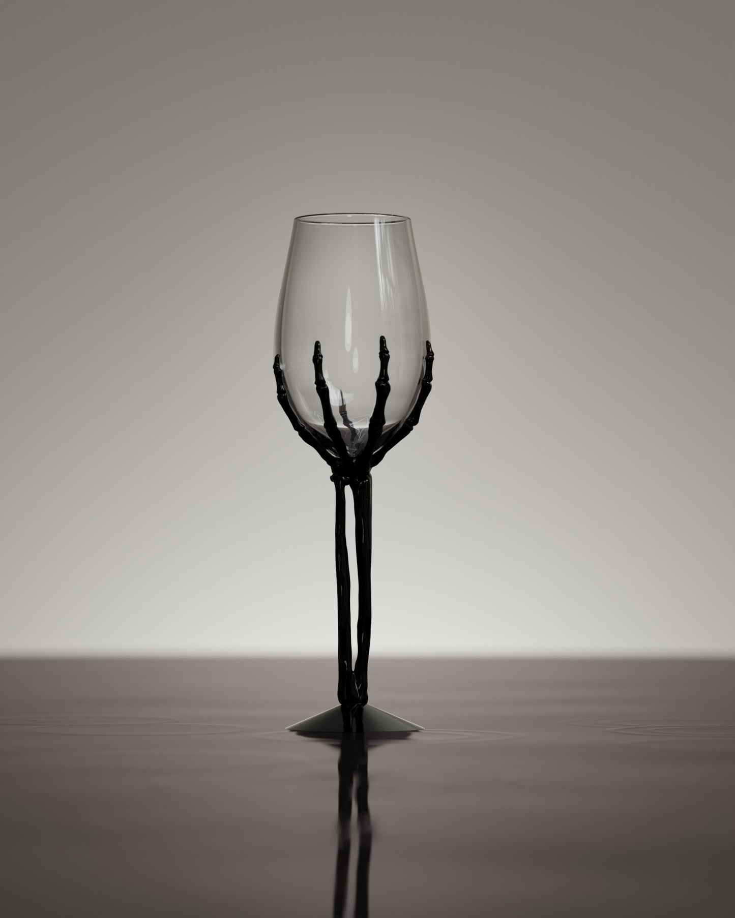 Skeletal Hand Crystal Champagne Glass