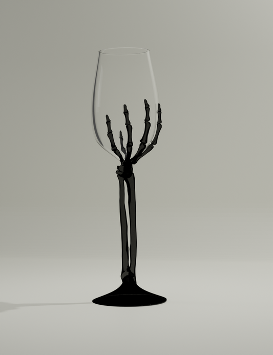 Skeletal Hand Crystal Champagne Glass