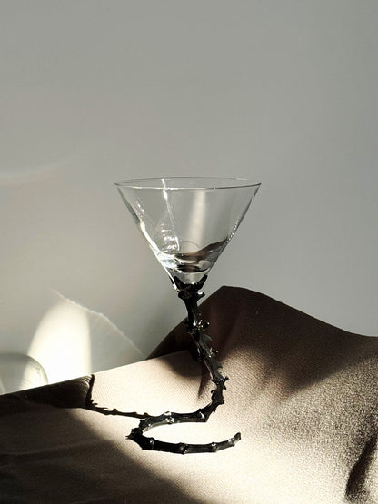 Skeleton Art Crystal Cocktail Glass