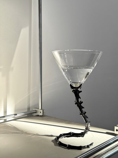 Skeleton Art Crystal Cocktail Glass