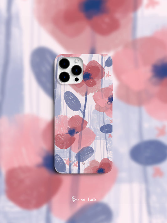 Sketching Blooming Flower Printed Phone Case