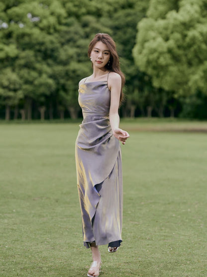 Sleeveless Wrap Maxi Dress