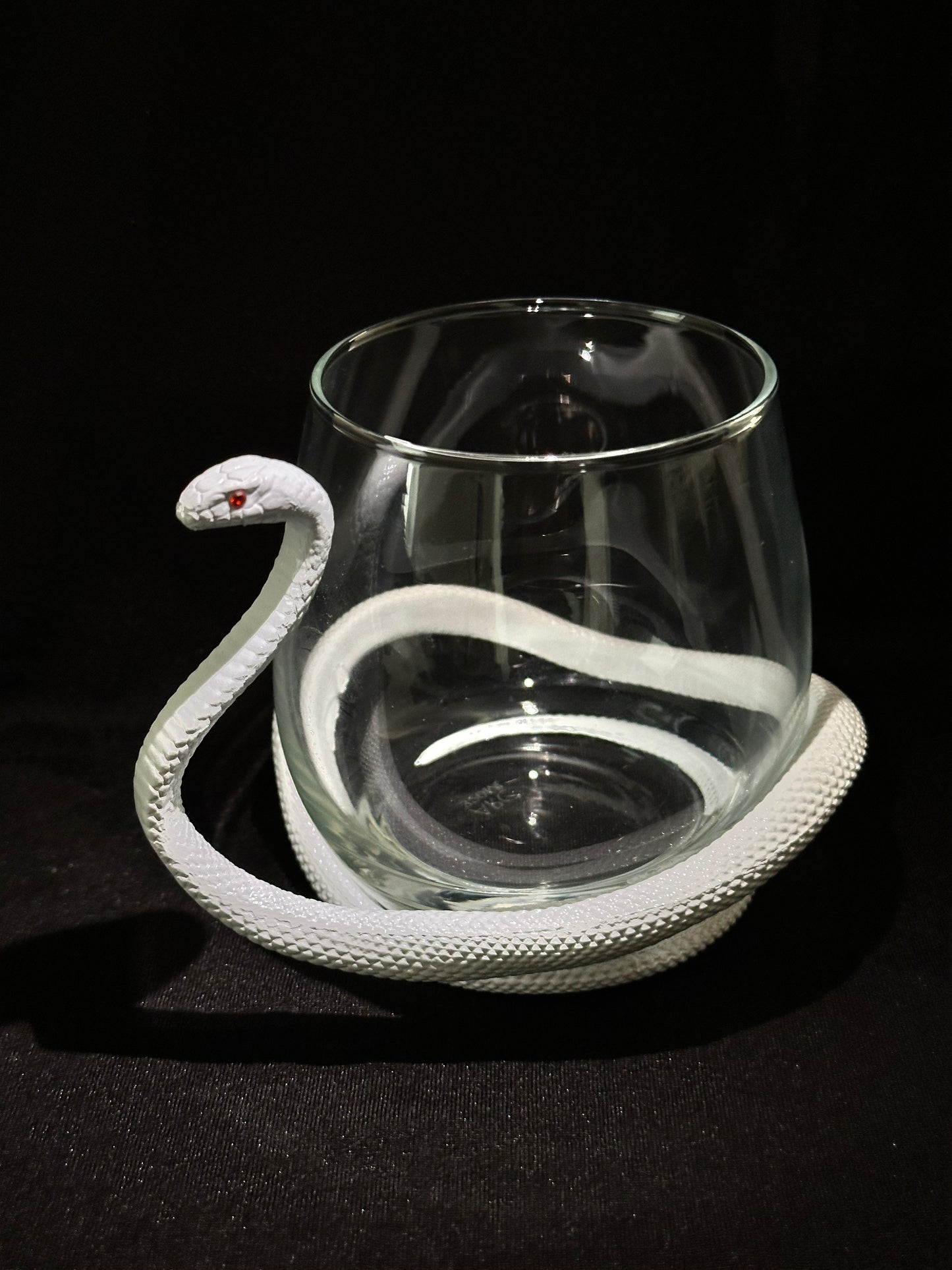 Snake Coiled Crystal Glass