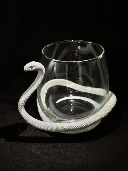 Snake Coiled Crystal Glass